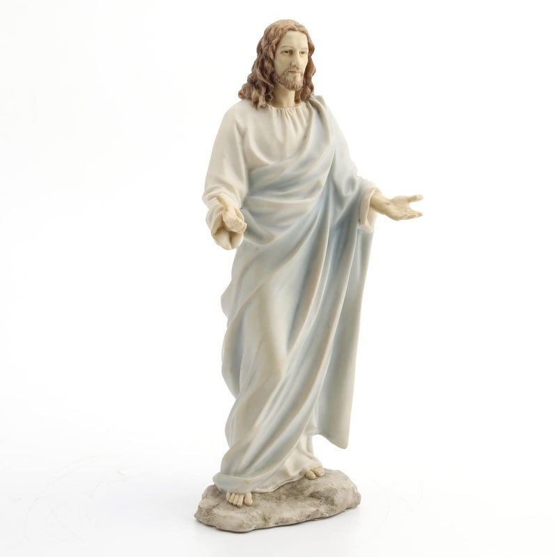 Unicorn Studio Jesus with Open Arms Decorative Statue Figurine, White 11.75 Inch - Image 2